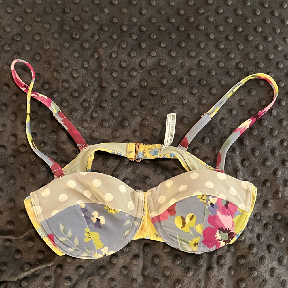 Anthropologie Floral Bikini Top